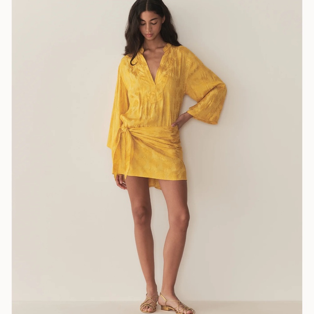 DÔEN - LEONA DRESS -- GILDED MARGUERITE JOLIE size XS NWT